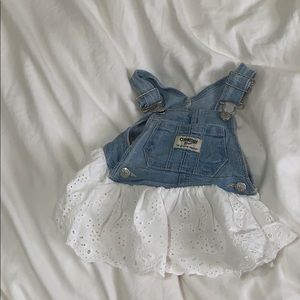 Eyelet denim dress